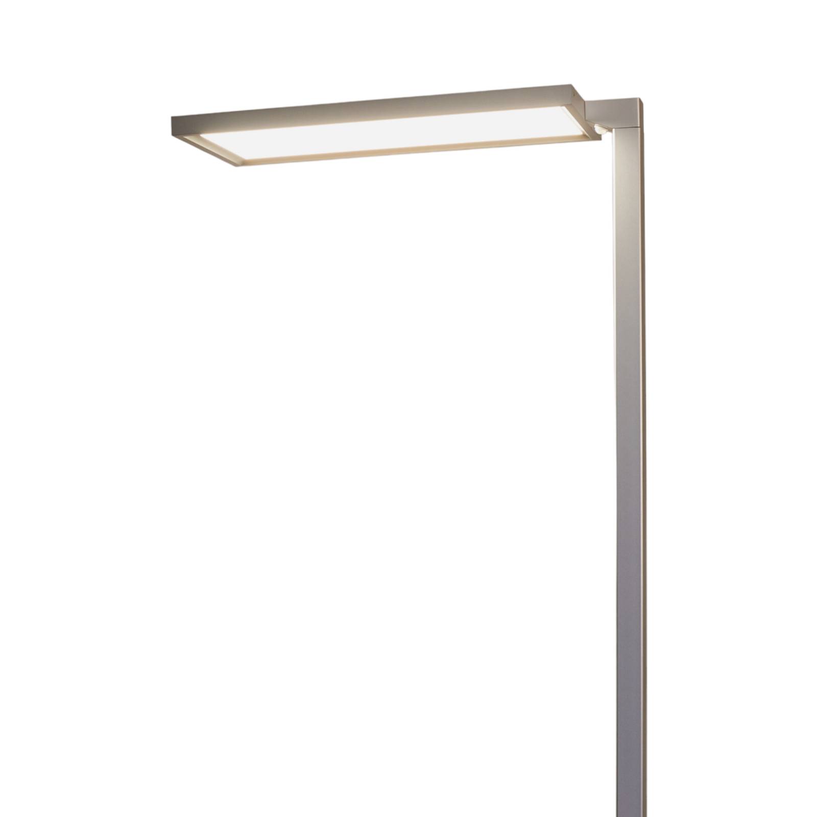 Lampadaire LED argenté pour bureau Dorean