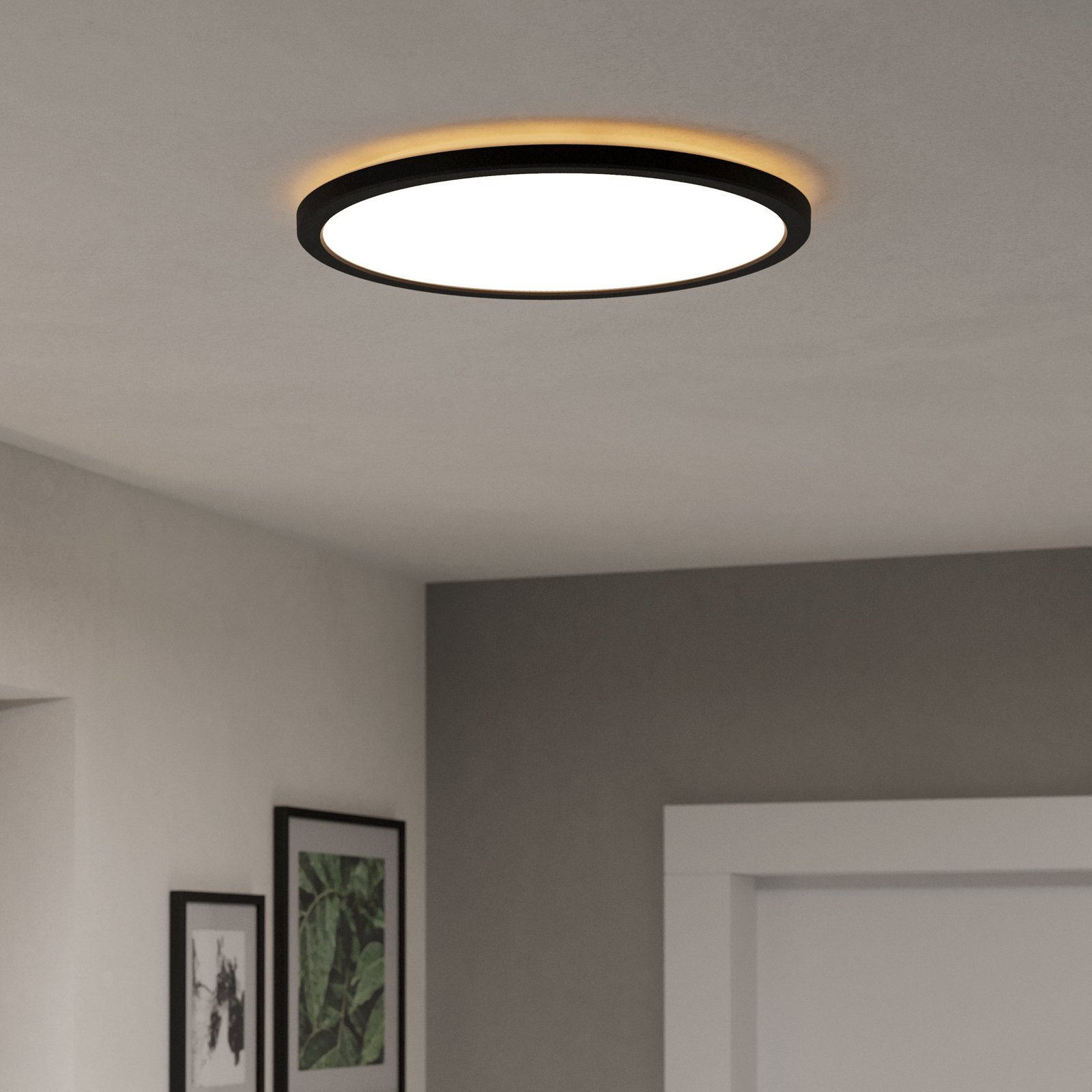 EGLO connect LED-taklampa Rovito-Z, svart, Ø 39 cm EGLO connect LED-taklampa Rovito-Z, svart, Ø 39 cm