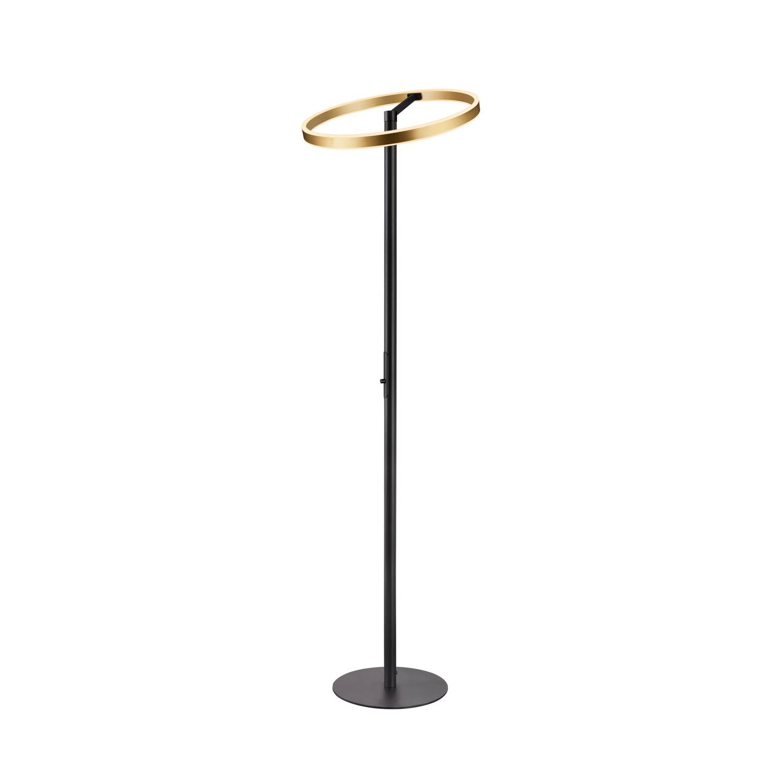 SLV LED-Stehlampe One Straight, schwarz/messing, 2700/3000 K