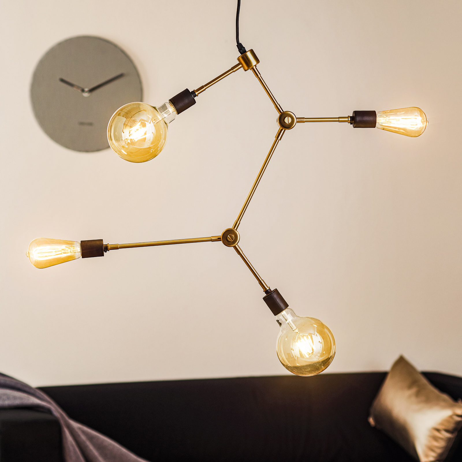 Menu Franklin hanging light, brass 