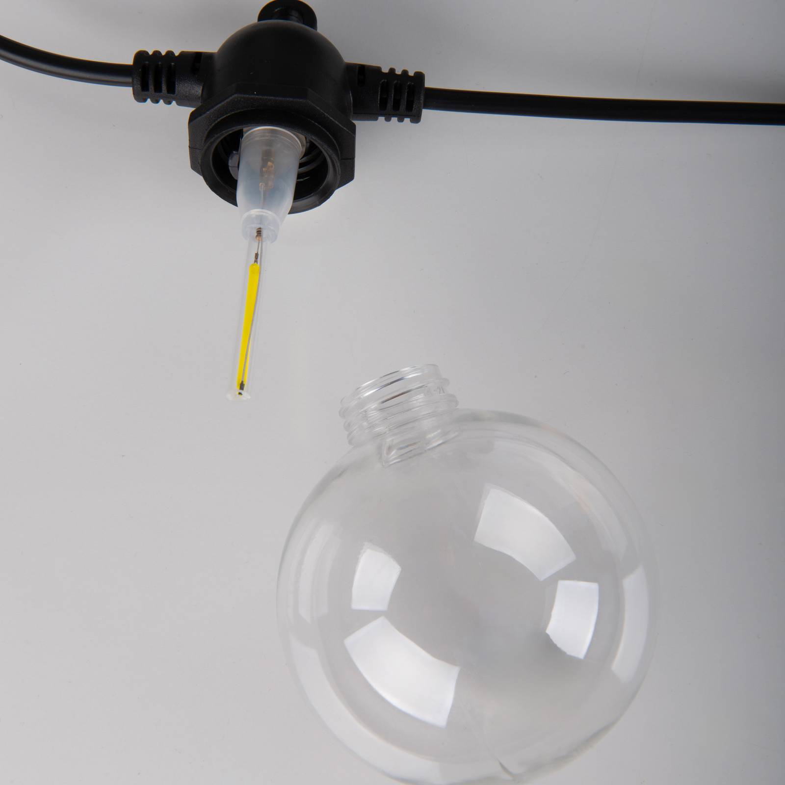 Łańcuch świetlny LED CADENA, RGB, czarny, 10-punktowy, 10 m