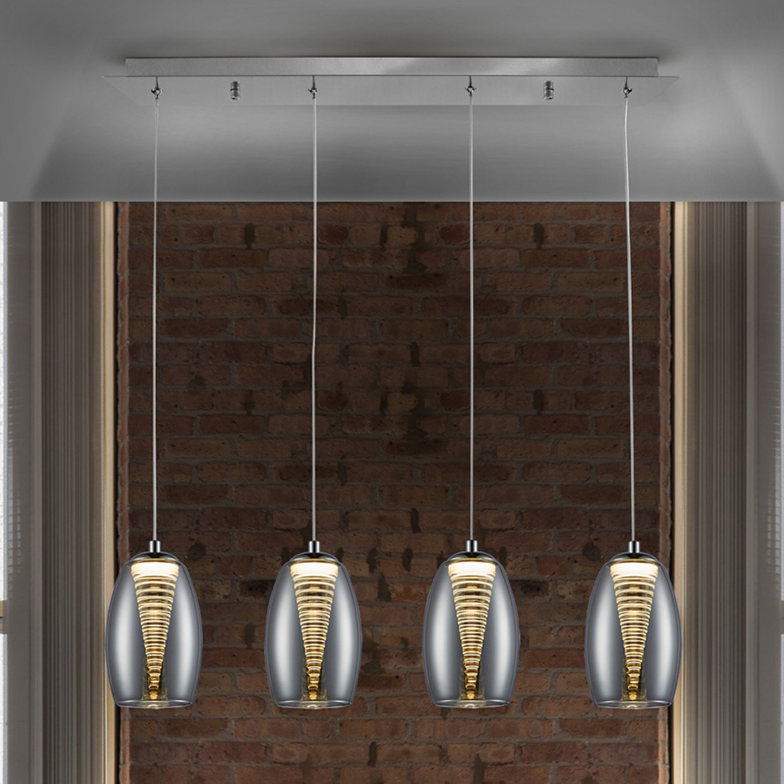 Schuller Nébula LED-pendellampe, 4 lyskilder - indendørsbelysning Stue - spisebordslampe