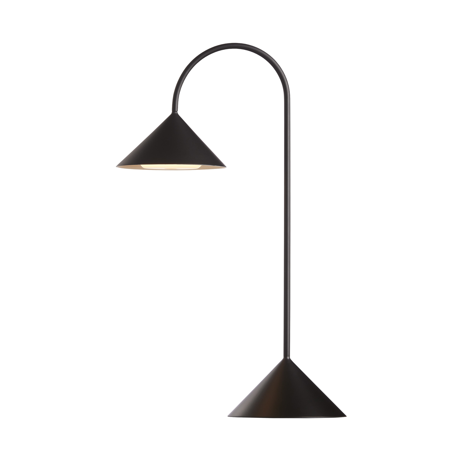 Stolná LED lampa FRANDSEN Grasp, čierna, výška 47 cm, kov