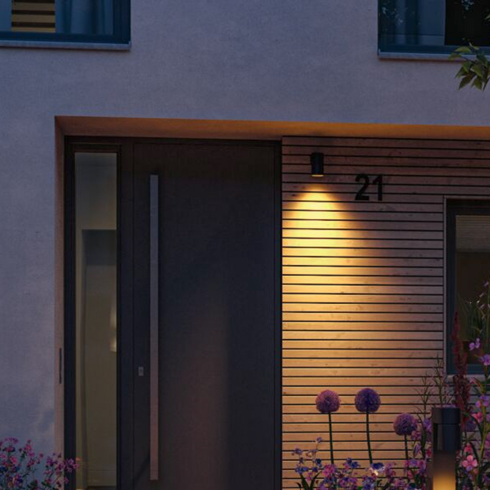 Paulmann LED outdoor wall light Kimu, anthracite, 2,200 K