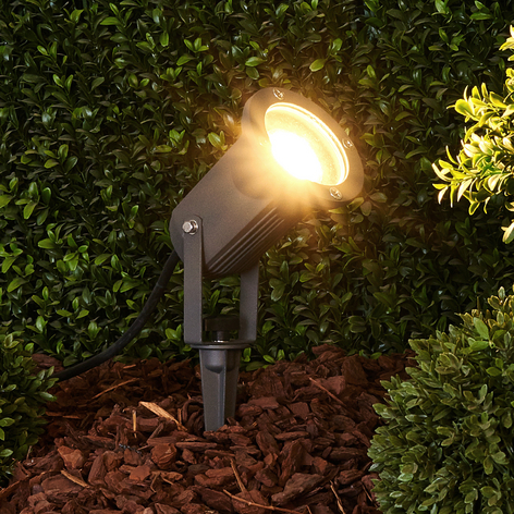 Projecteur sur piquet GU10 Spiky gris foncé