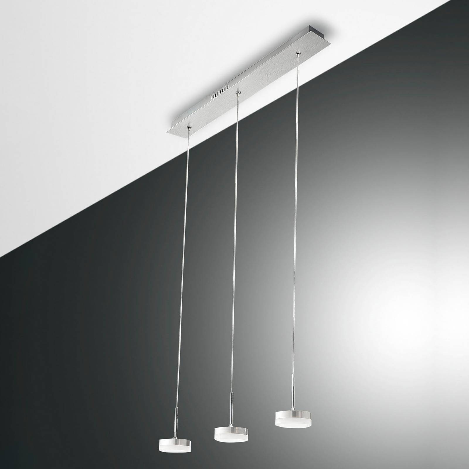 Lampa wisząca LED Dunk, aluminium, 3-punktowa, 3000 K, metalowa