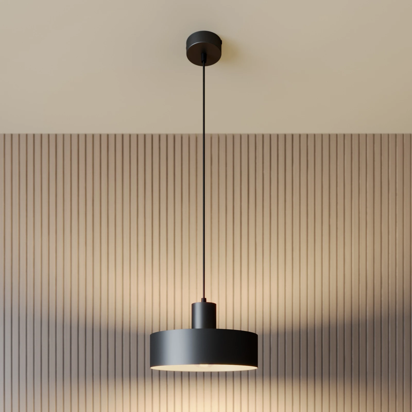Hängeleuchte Rif Metall Schwarz Ø 25 cm - Modern & Elegant