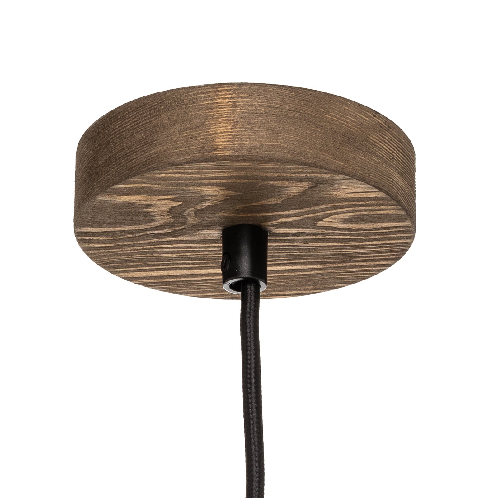 Hanglamp Tubo, noten, zwart/beige, 1-lamp