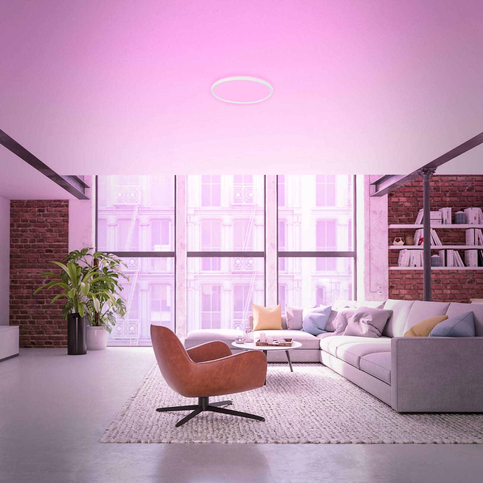 E-shop LED stropné svietidlo B smart RGBW stmievateľné biele Ø 42 cm