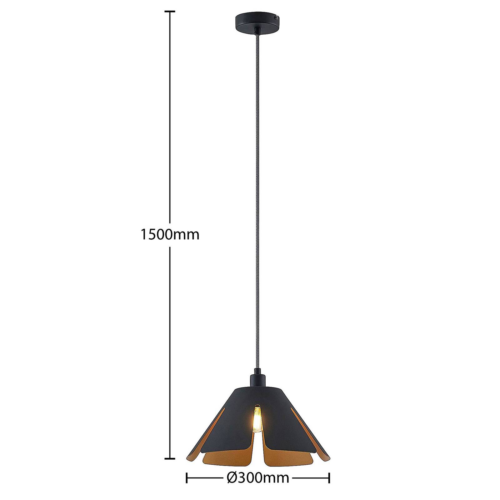 Lucande Jemmily lampa wisząca, 1-punktowa, 30 cm