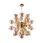 Maytoni Bolla pendant light glass brass/amber