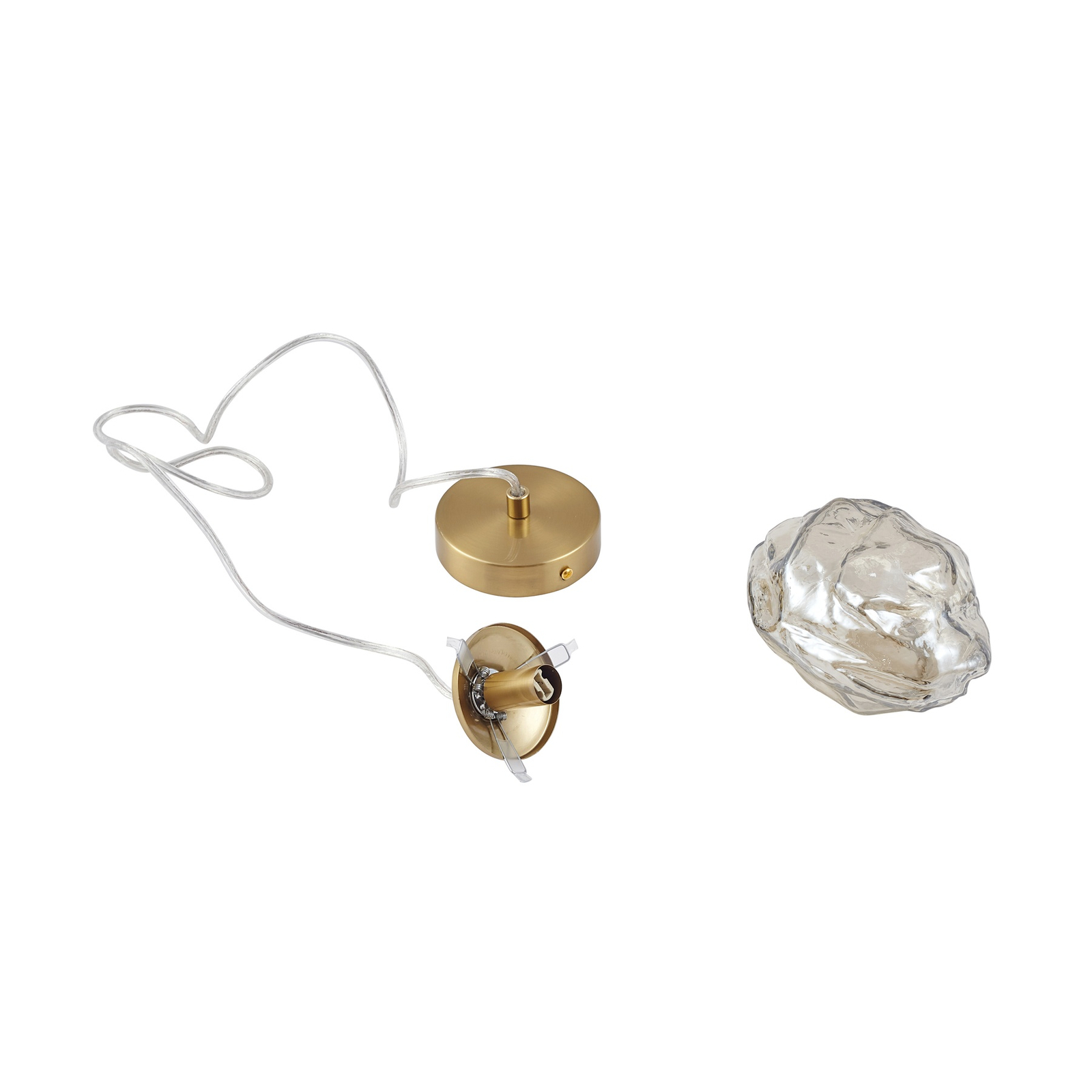 Piatra Pendant Amber/Brass - Lindby