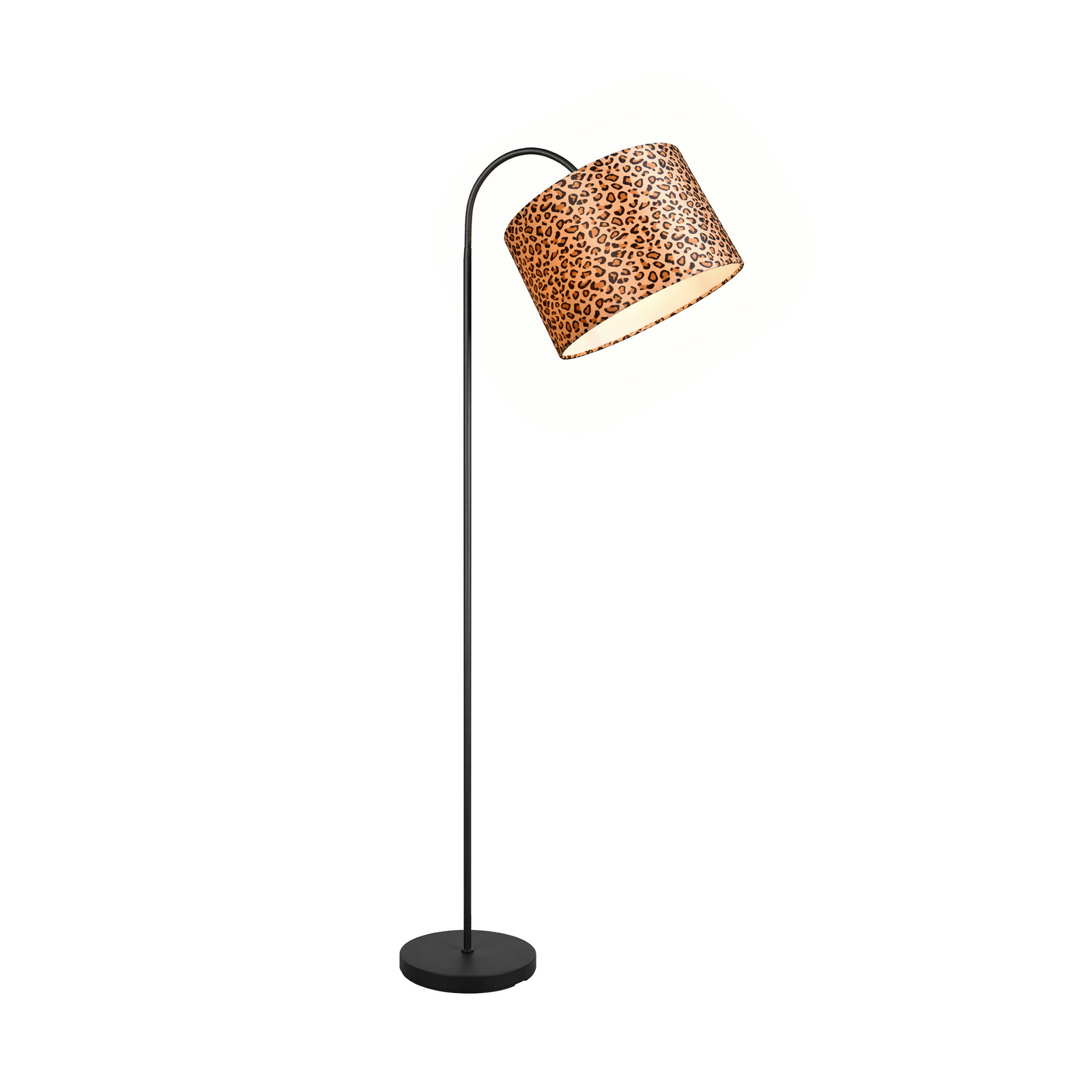 Vloerlamp Pardina bruin gevlekt/zwart Hoogte 207 cm Metaal
