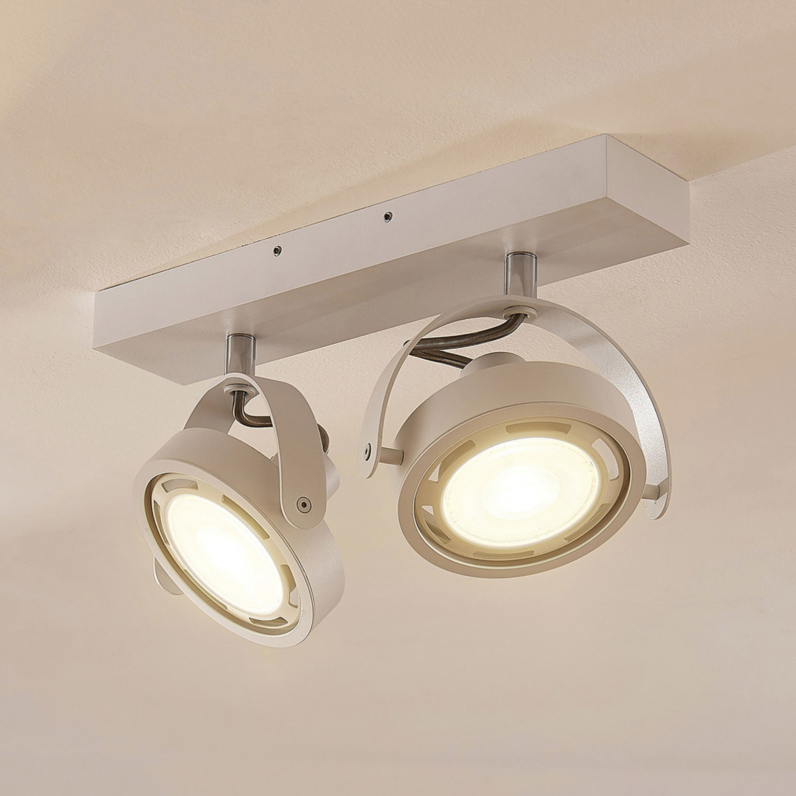LED spot Munin, dimbaar, wit, 2-lamps