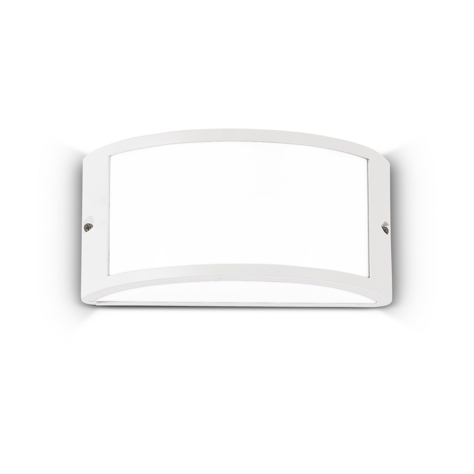 Ideal Lux Außenwandleuchte Rex 1, weiß, Aluminium, IP44, E27