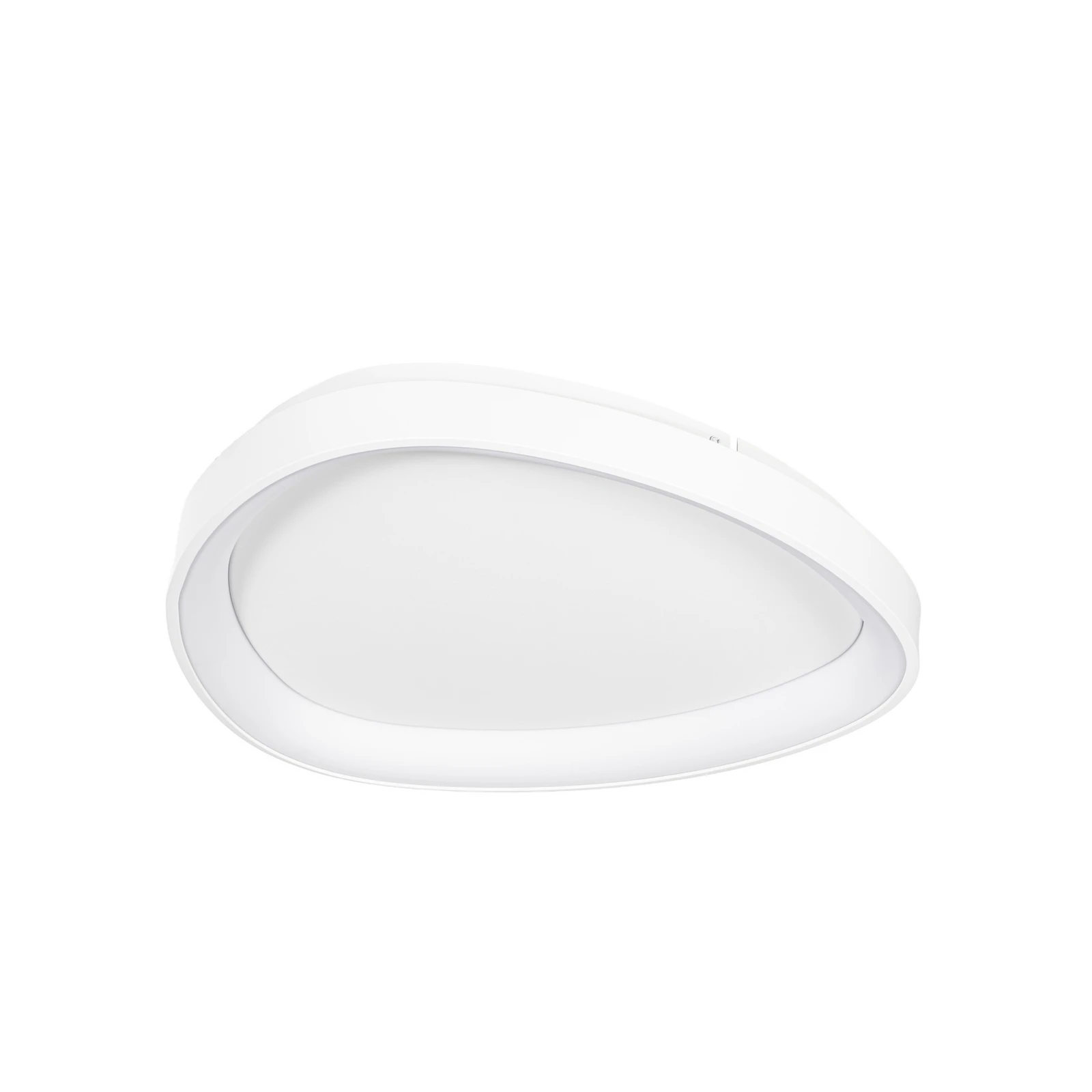 Stropné LED svetlo Lindby Triangulo, biele, 42 cm, 3-stupňové stmievateľné