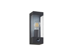 Tilian Außen Wandleuchte w/Sensor Dark Grey/Clear - Lindby