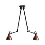 302 Double Stropní Lampa Black/Raw Copper - Lampe Gras