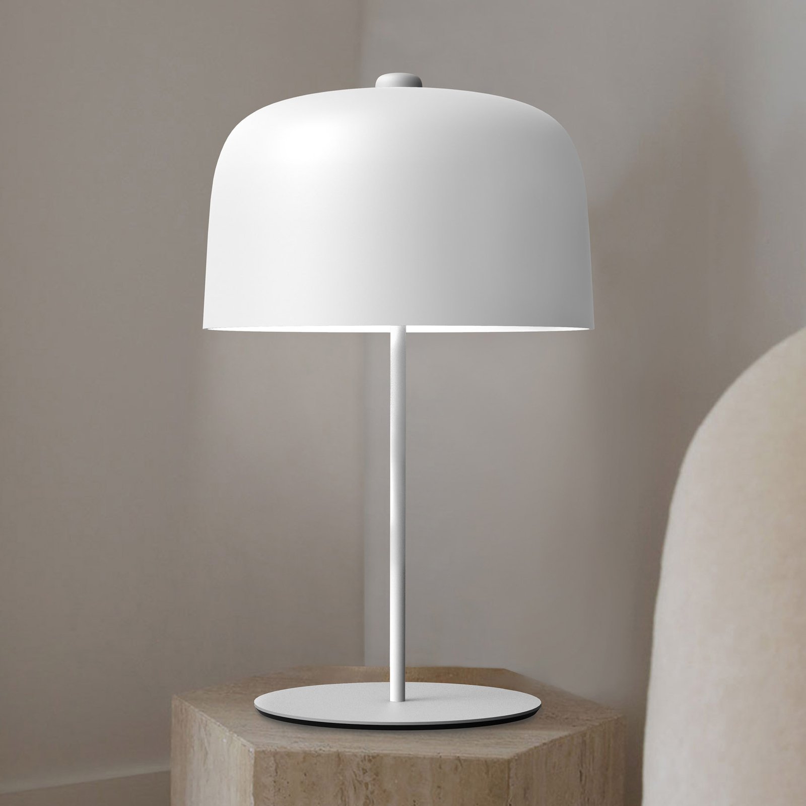 Luceplan Zile table lamp matt white height 66 cm