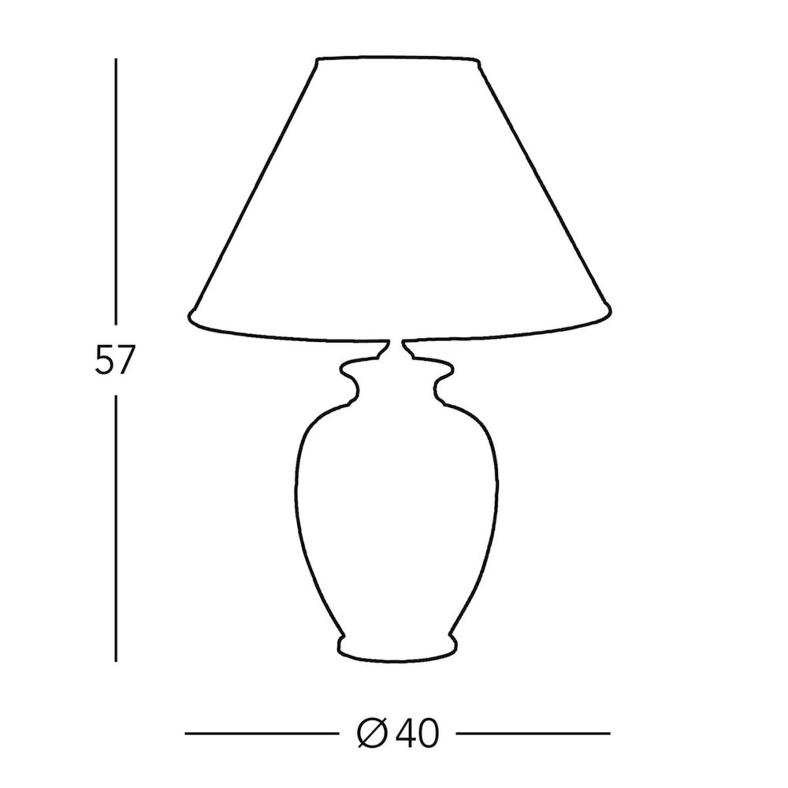 Pöytälamppu Giardino Avorio valkoinen-kulta Ø40 cm