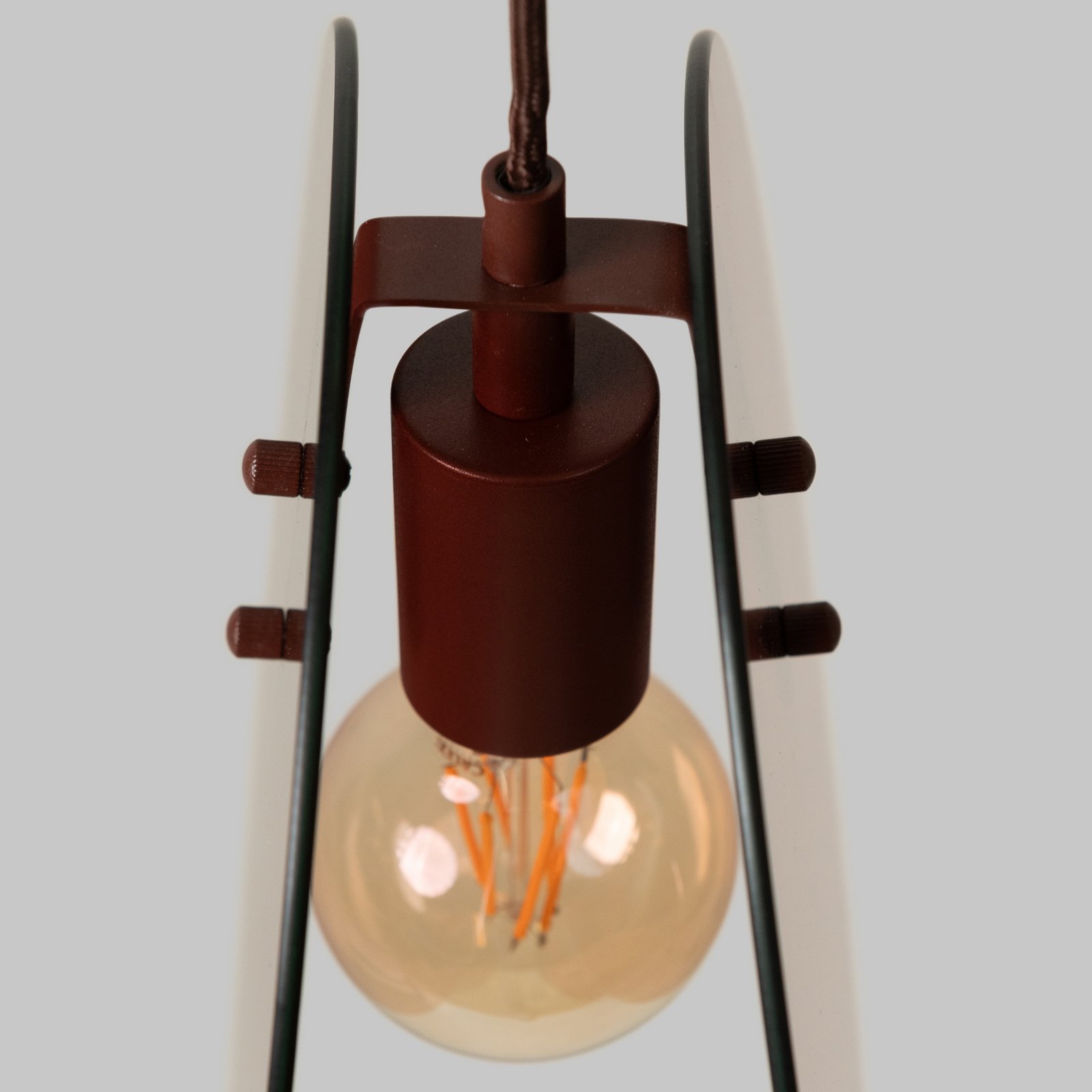 IT'S ABOUT ROMI Toledo hanging light, brown, Ø 25 cm