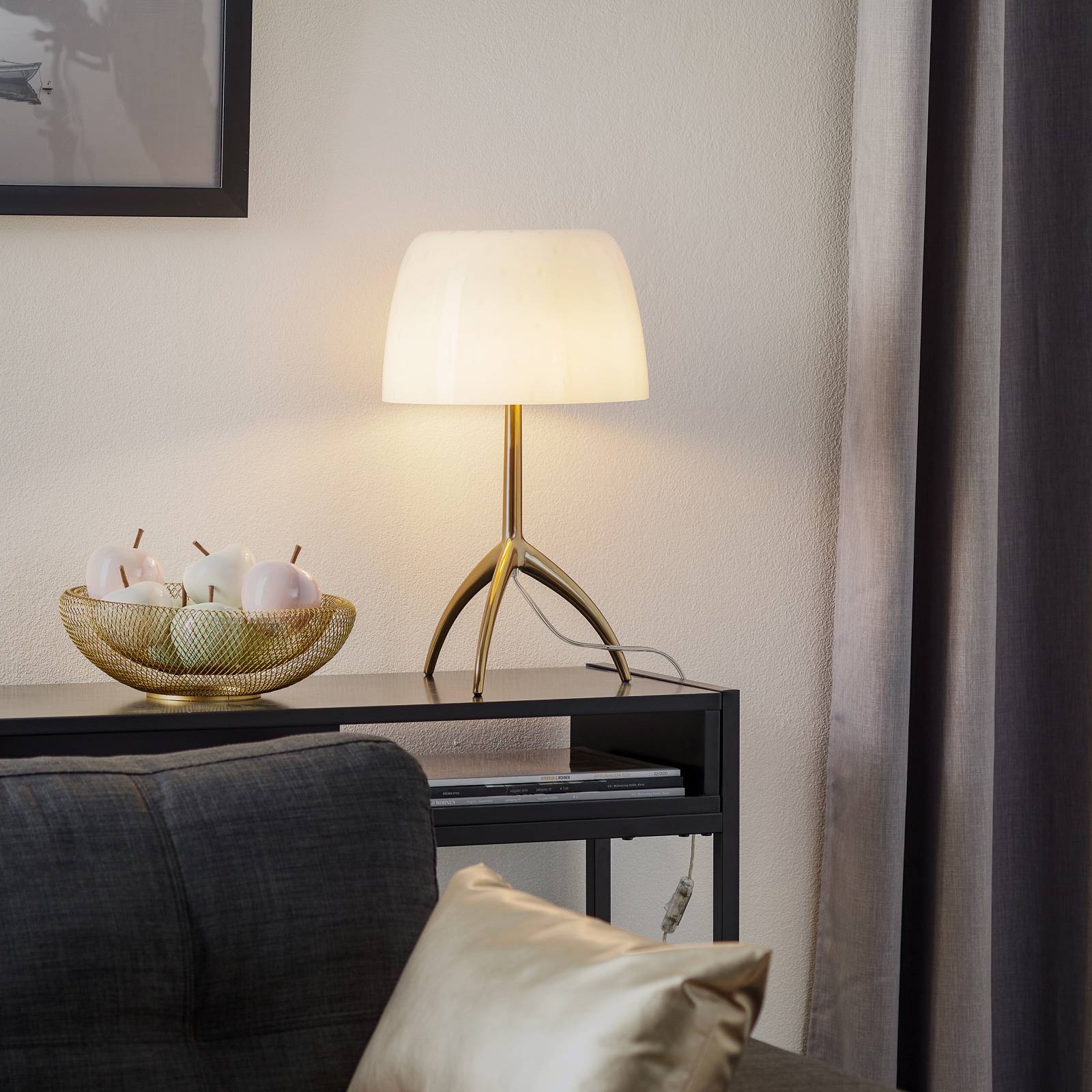 Foscarini Lumiere 30 grande tafellamp bellenglas