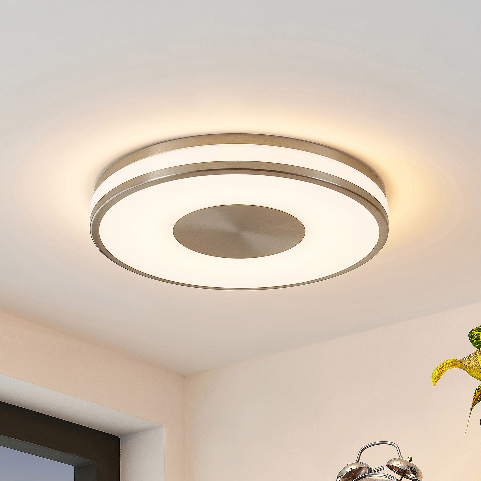 Fjella LED Plafonnier RGB CCT Nickel/White - Lindby