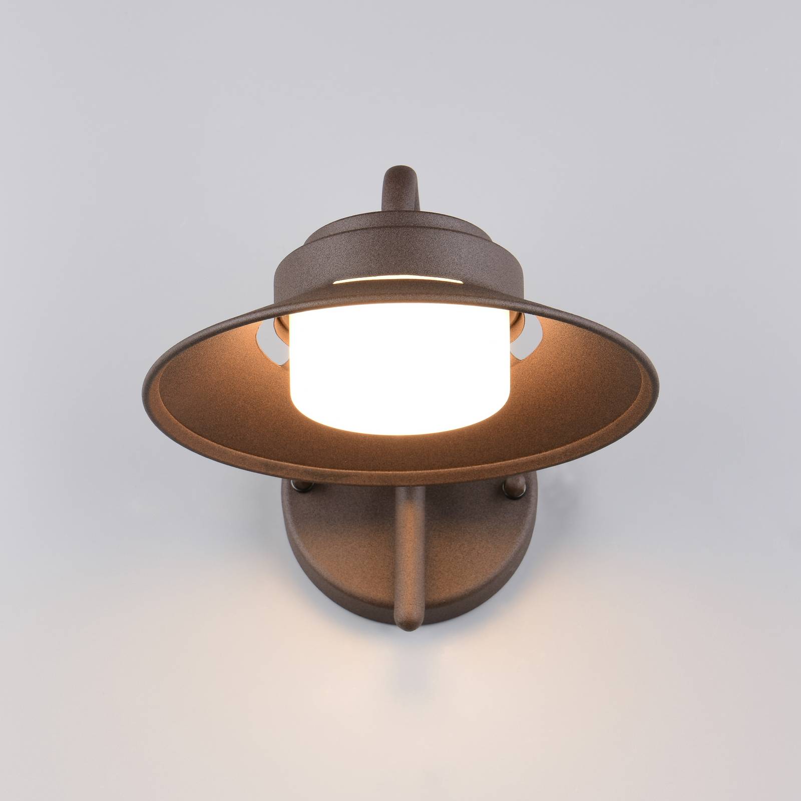  Trio Lighting Außenwandlampe Atrato, Rostfarben, ø 20 Cm, Metall 