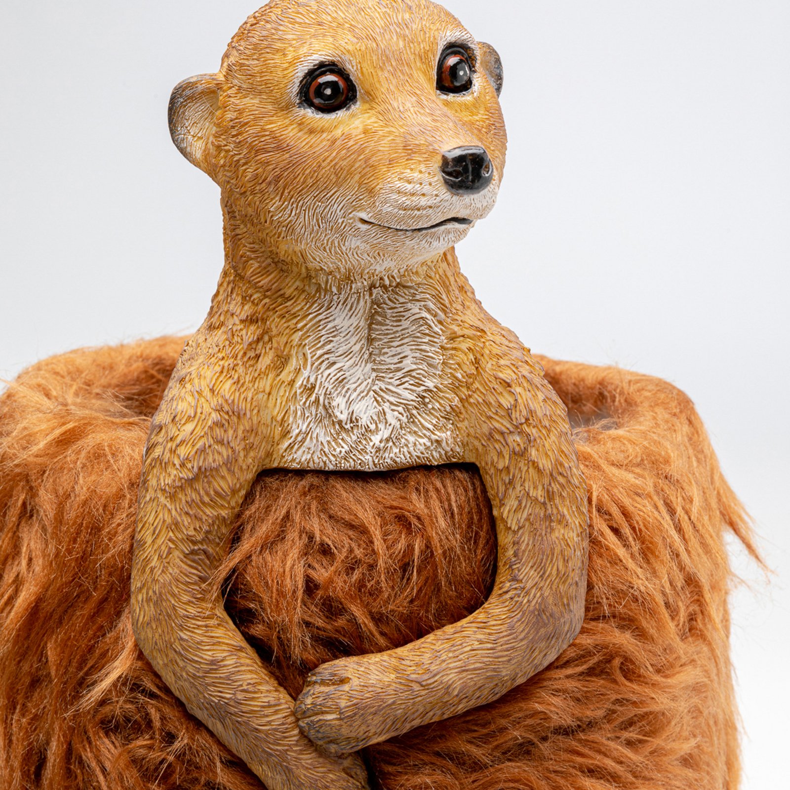 Kare stolová lampa Animal Meerkat Fur, hnedá, 51 cm, E14