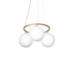 Miira 3 lustres circulaires, laiton/opale, Ø 54 cm - Nuura