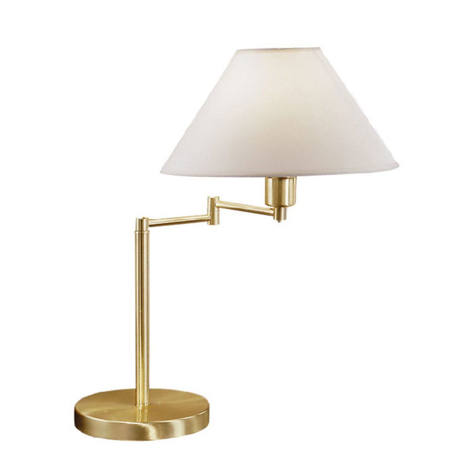 Hilton table lamp, pivotable, brass