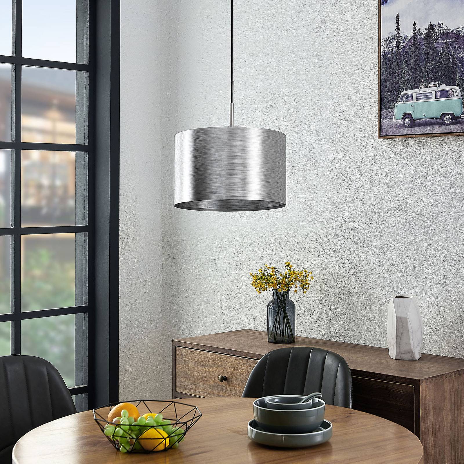 Lindby Dexin hanglamp, rond 1-lamp