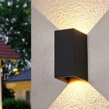 Bilaterally luminous, outdoor LED wall lamp Kimian