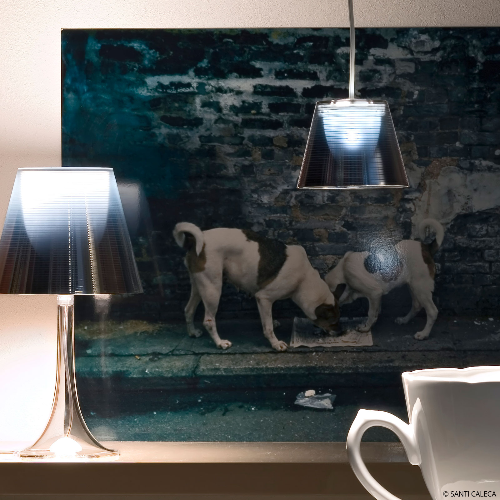 Flos FLOS KTribe S1 hanging light, smoky grey, for Living / Dining Room, PMMA, polycarbonate, G9, 75 W, energy efficiency: A++, H: 18.7 cm