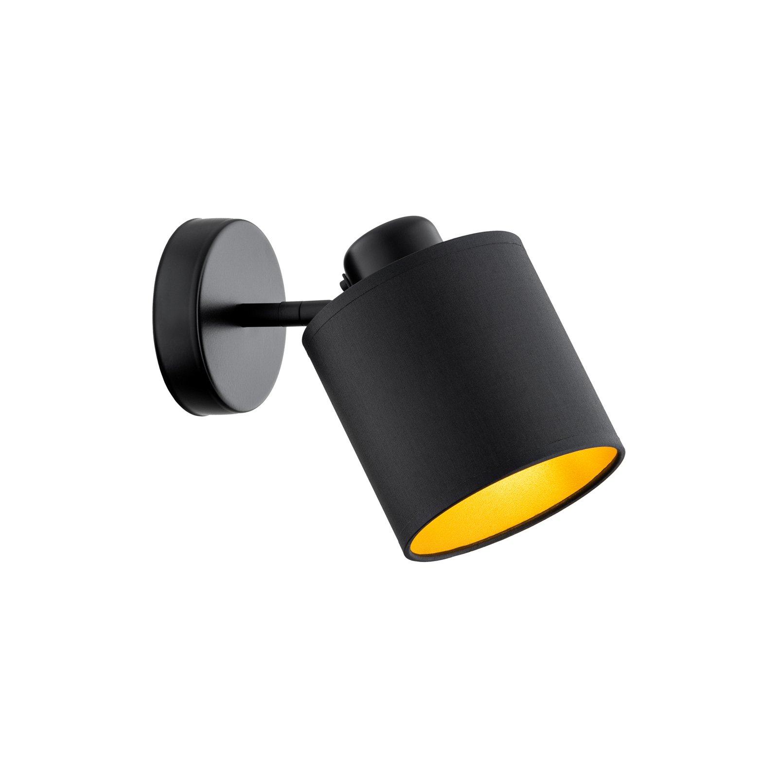 Wandlamp Suerte, zwart/goud, staal, 1-lamp