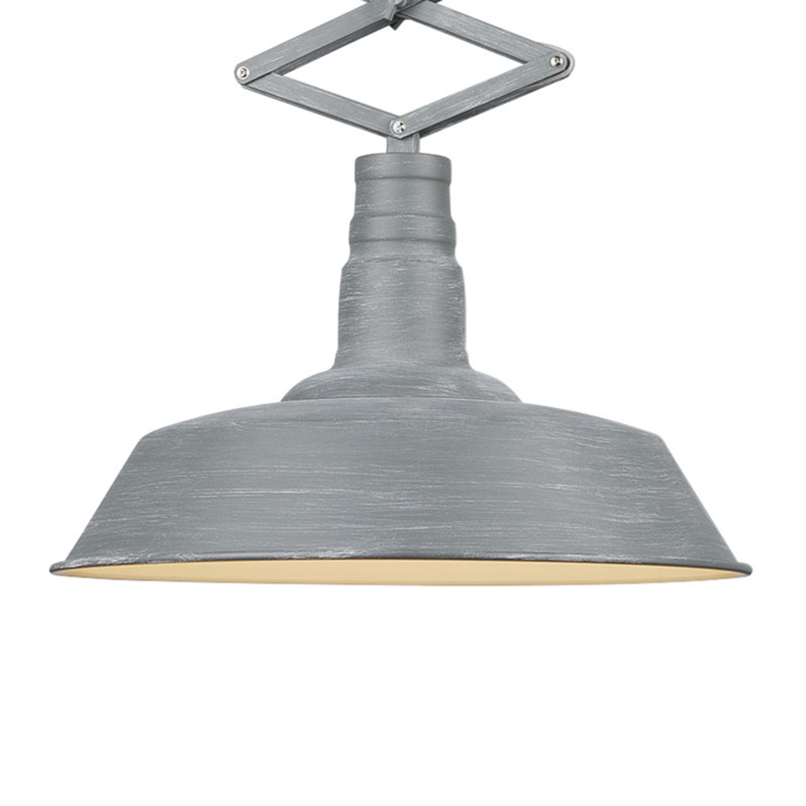 Trio Lighting Detroit pendant light adjustable concrete grey, for Living / Dining Room, metal, E27, 42 W, energy efficiency: A++