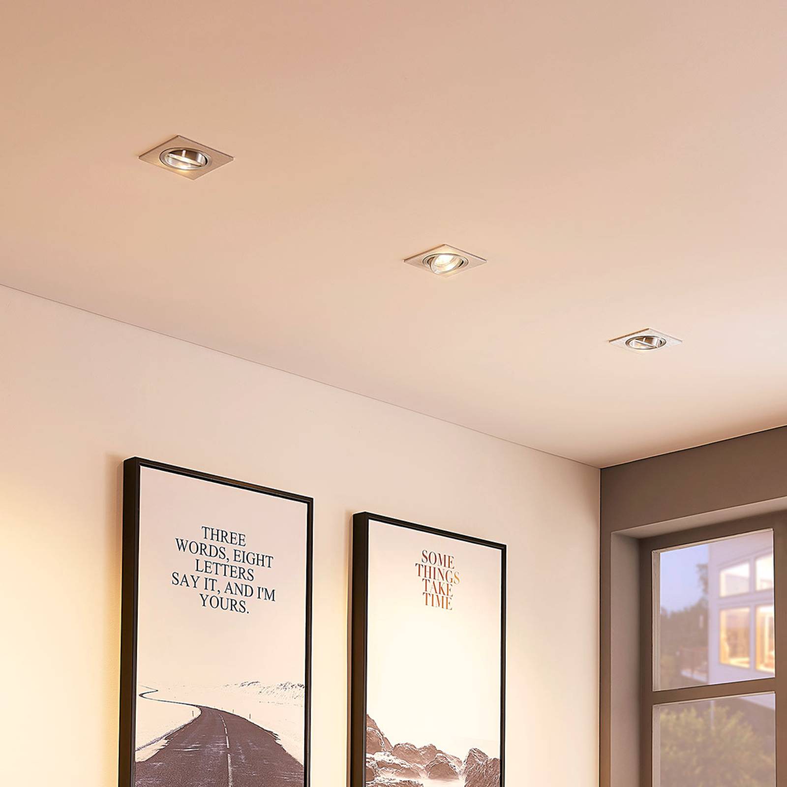 arcchio spot pour plafond encastré sophia, aluminium, angulaire