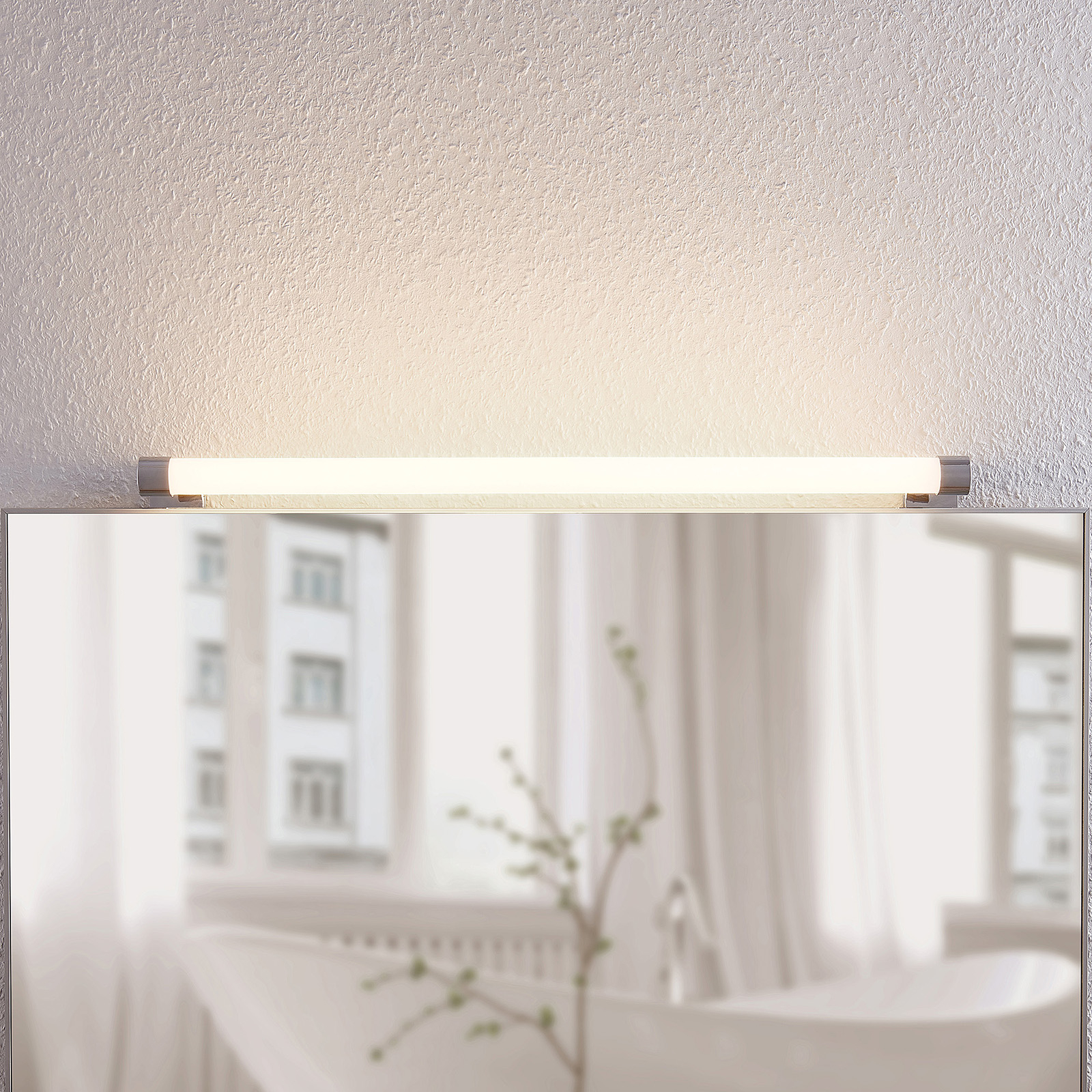 Lindby Eleri LED mirror light, chrome