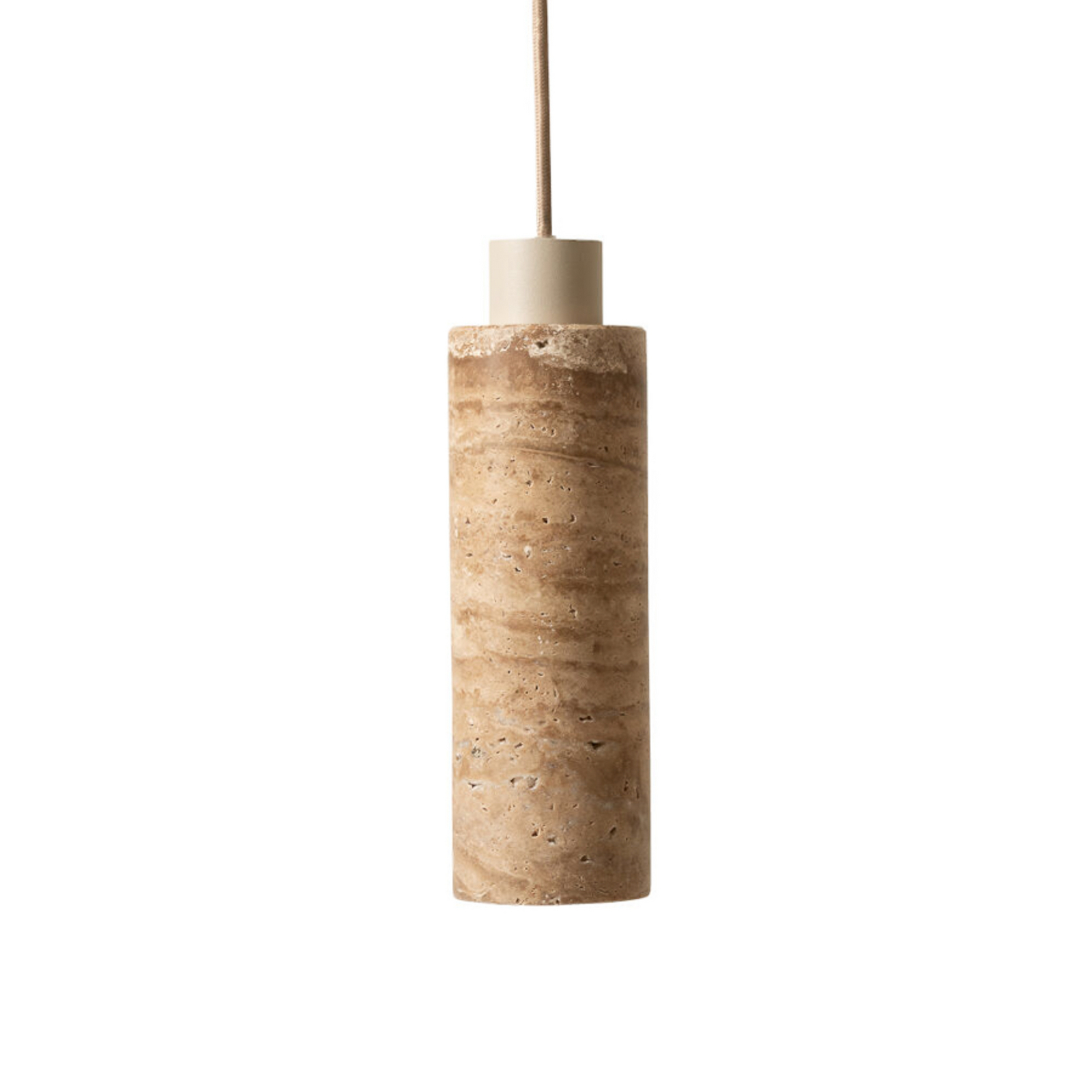 IT'S ABOUT ROMI Tivoli hanging light, sand, travertine, GU10