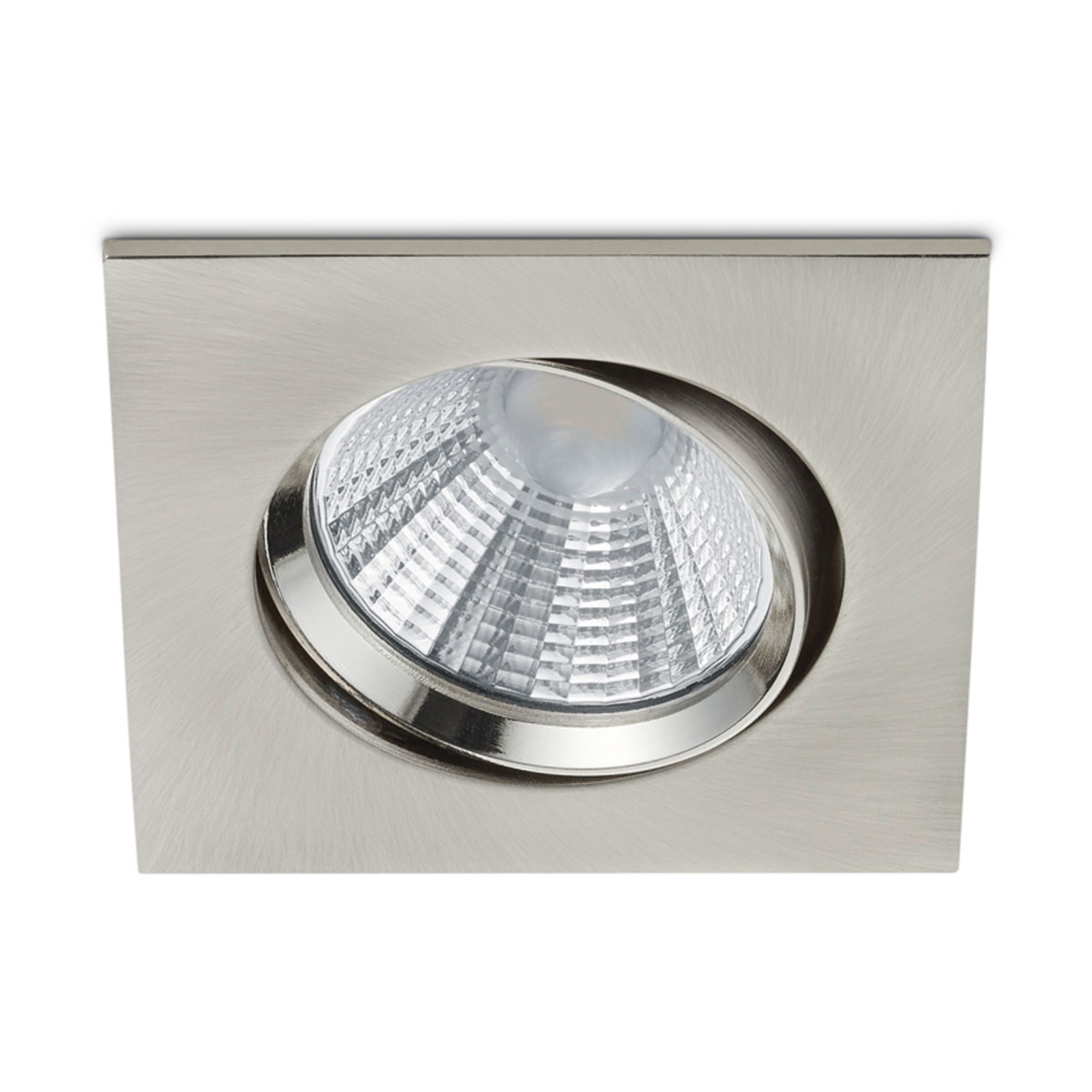 Dimmable LED recessed spotlight Pamir, angular