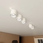 Nano ceiling light, white, 5-bulb, metal