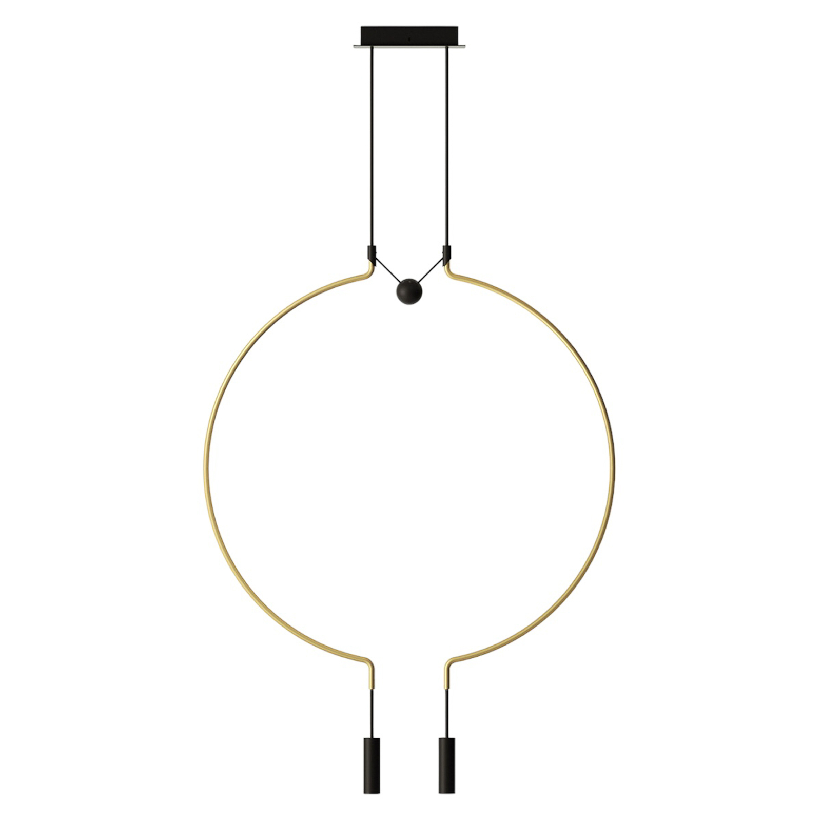 Axolight Liaison M2 hanging lamp gold/black 84 cm