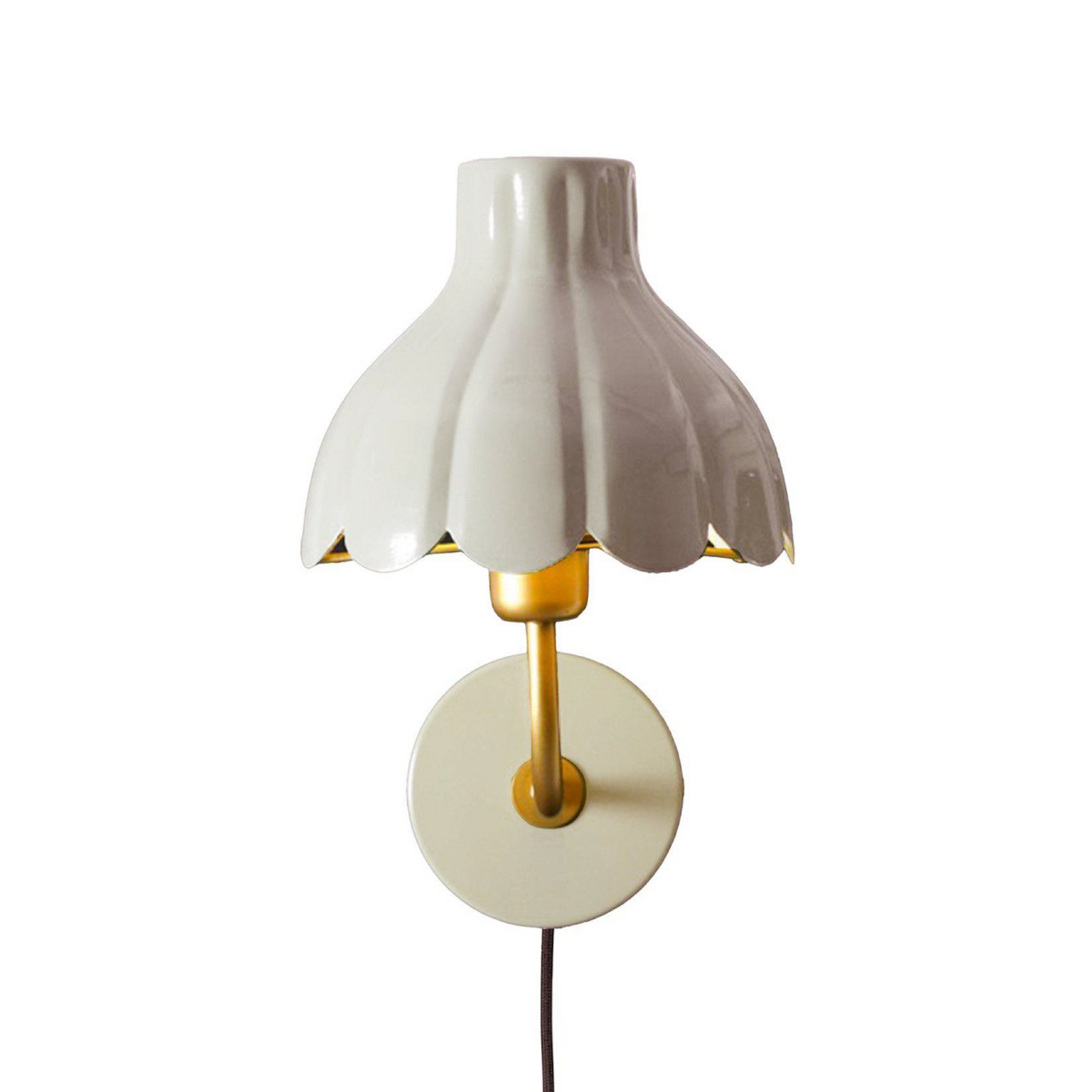 PR Home Wandlampe Wells, beige/goldfarben, 21 cm, Metall