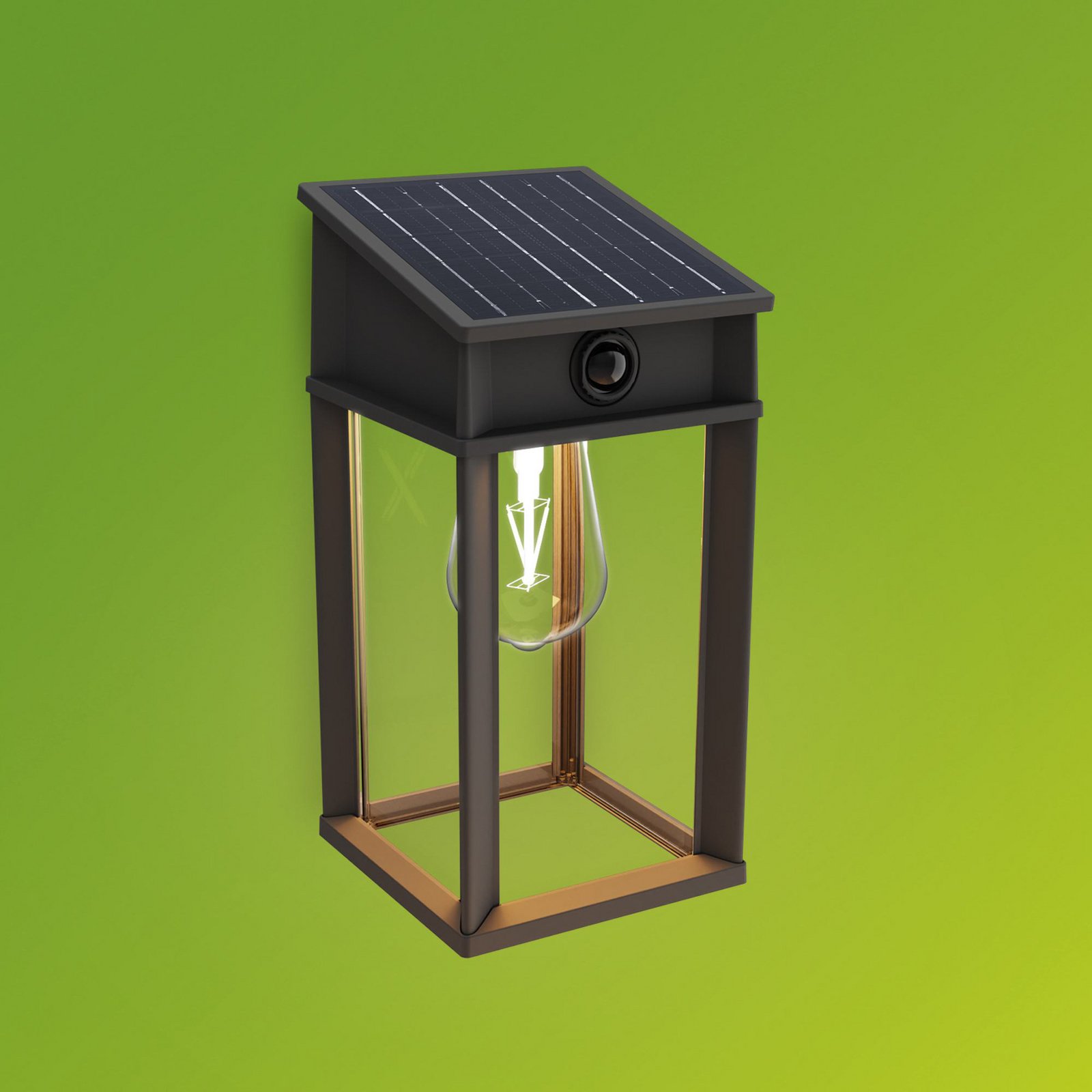 Philips LED solárne vonkajšie nástenné svietidlo Geri UE senzor, hranaté, IP44