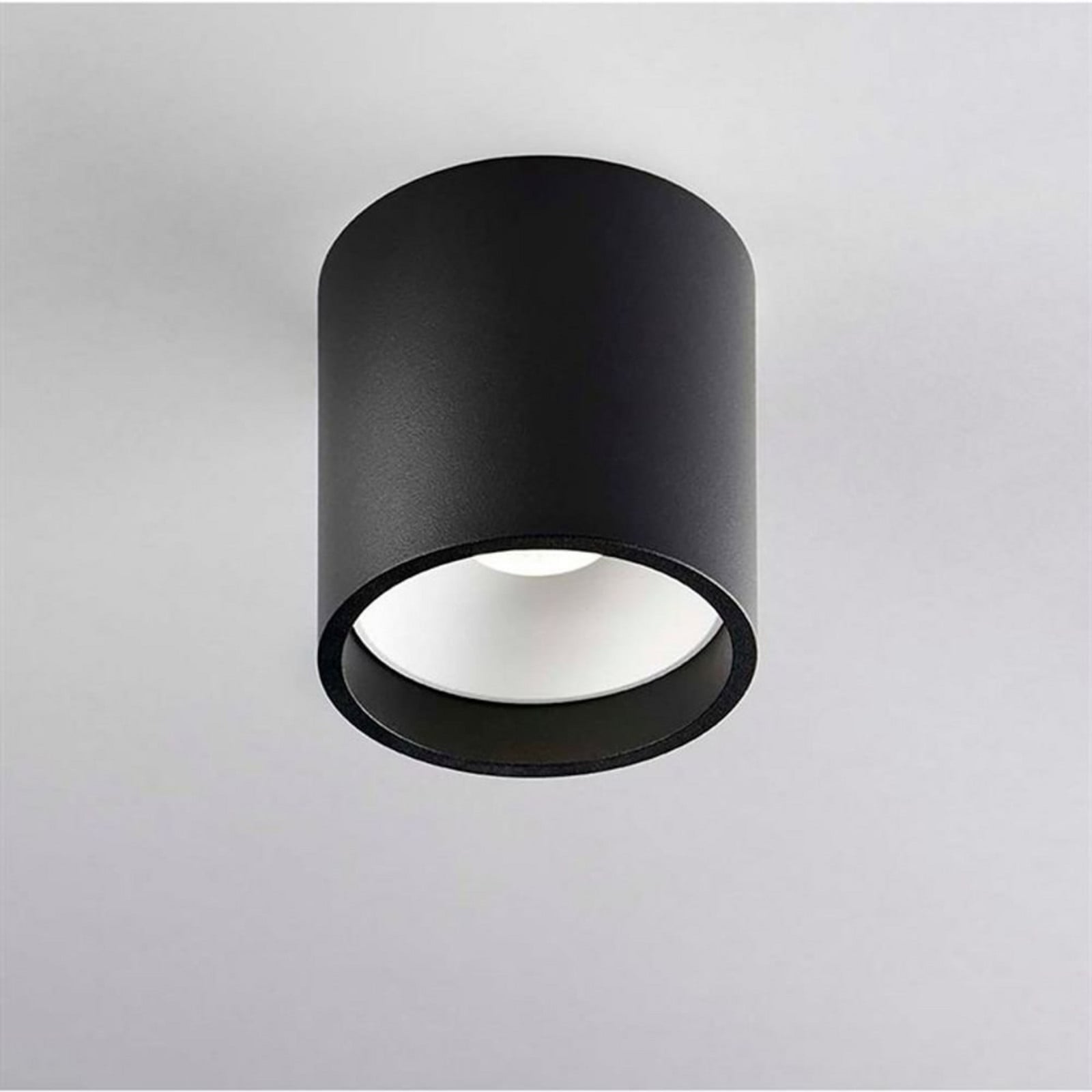 Solo 1 Round taklampa, svart/vit, &Oslash; 8 cm LIGHT-POINT - K&ouml;k - Aluminium