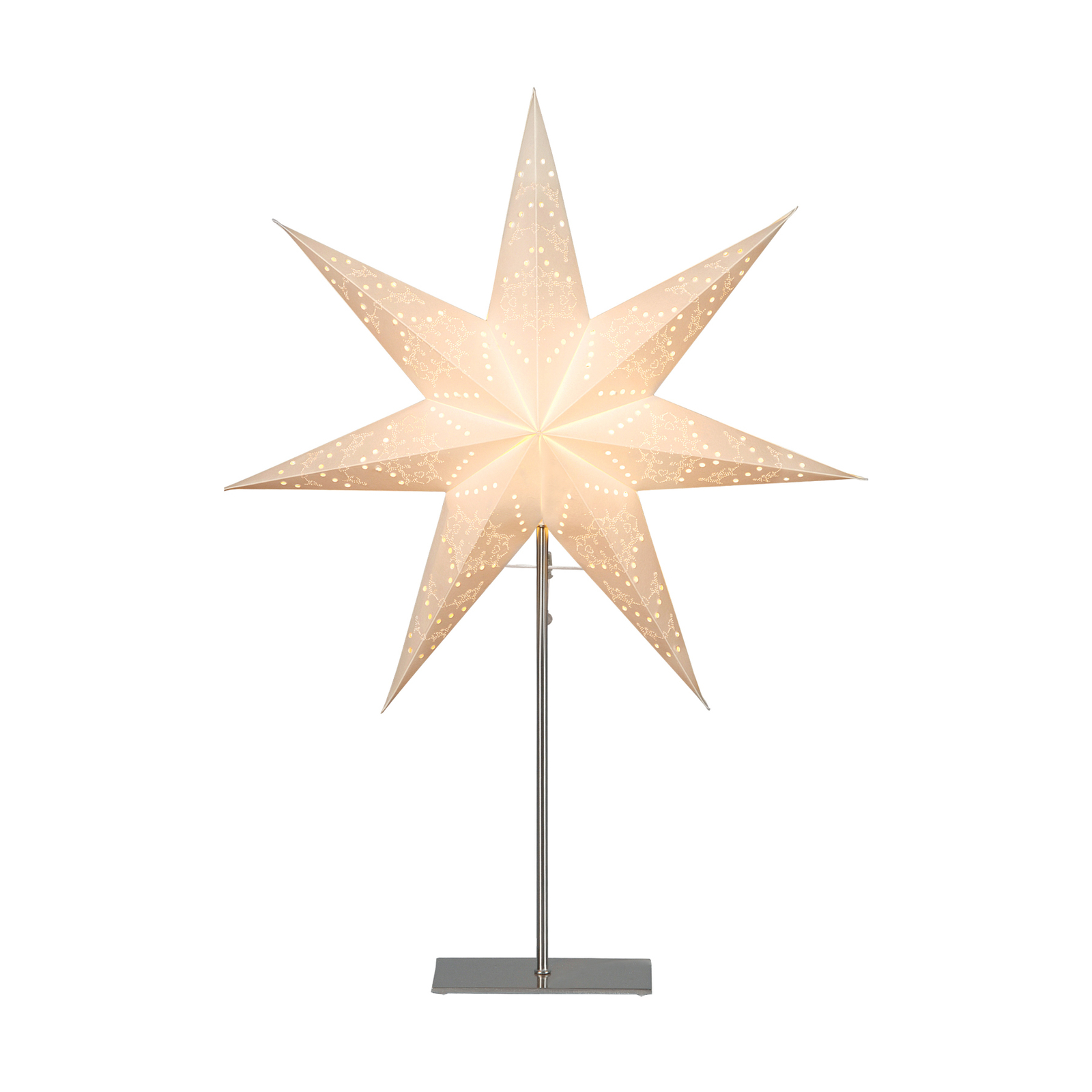 Stojací hvězda Sensy, výška 78 cm, bílá