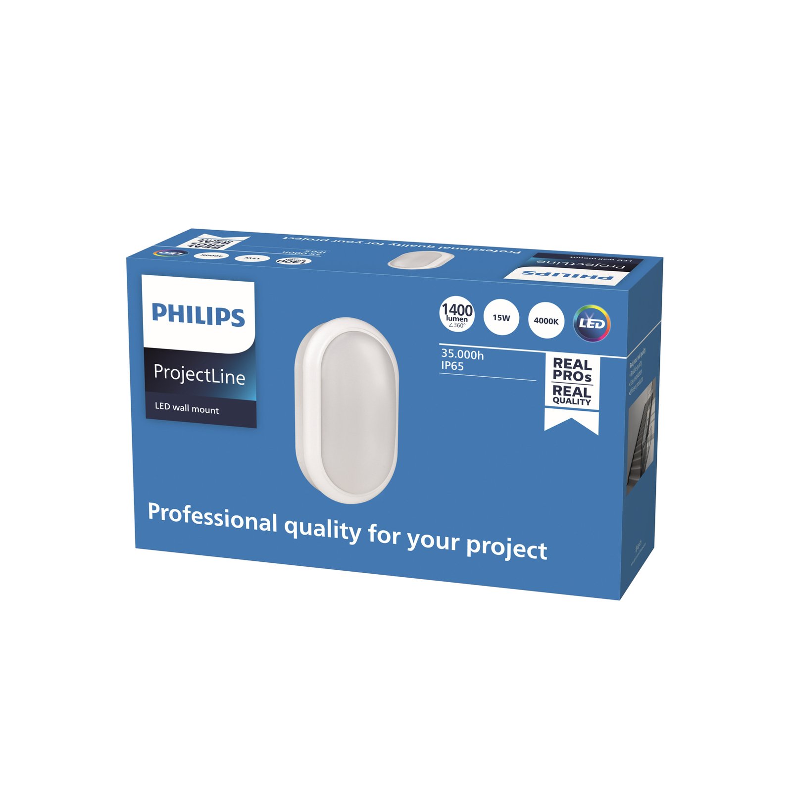 Philips ProjectLine LED-Wandleuchte, oval, 4.000K