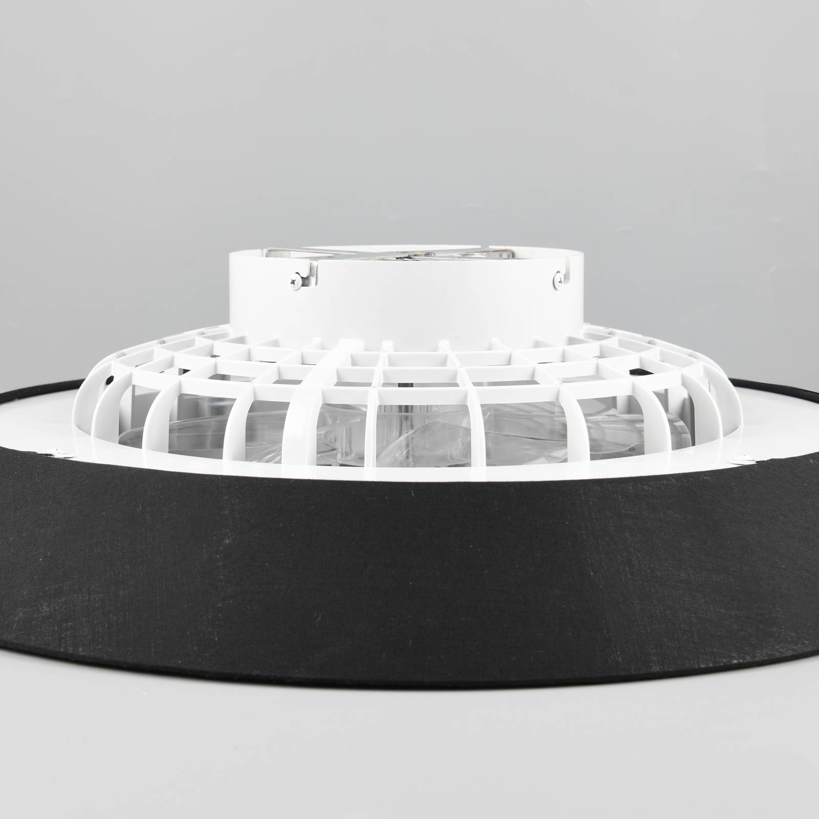 Reality Leuchten Stropní ventilátor Varberg LED, tichý, Ø 55 cm, CCT, černý