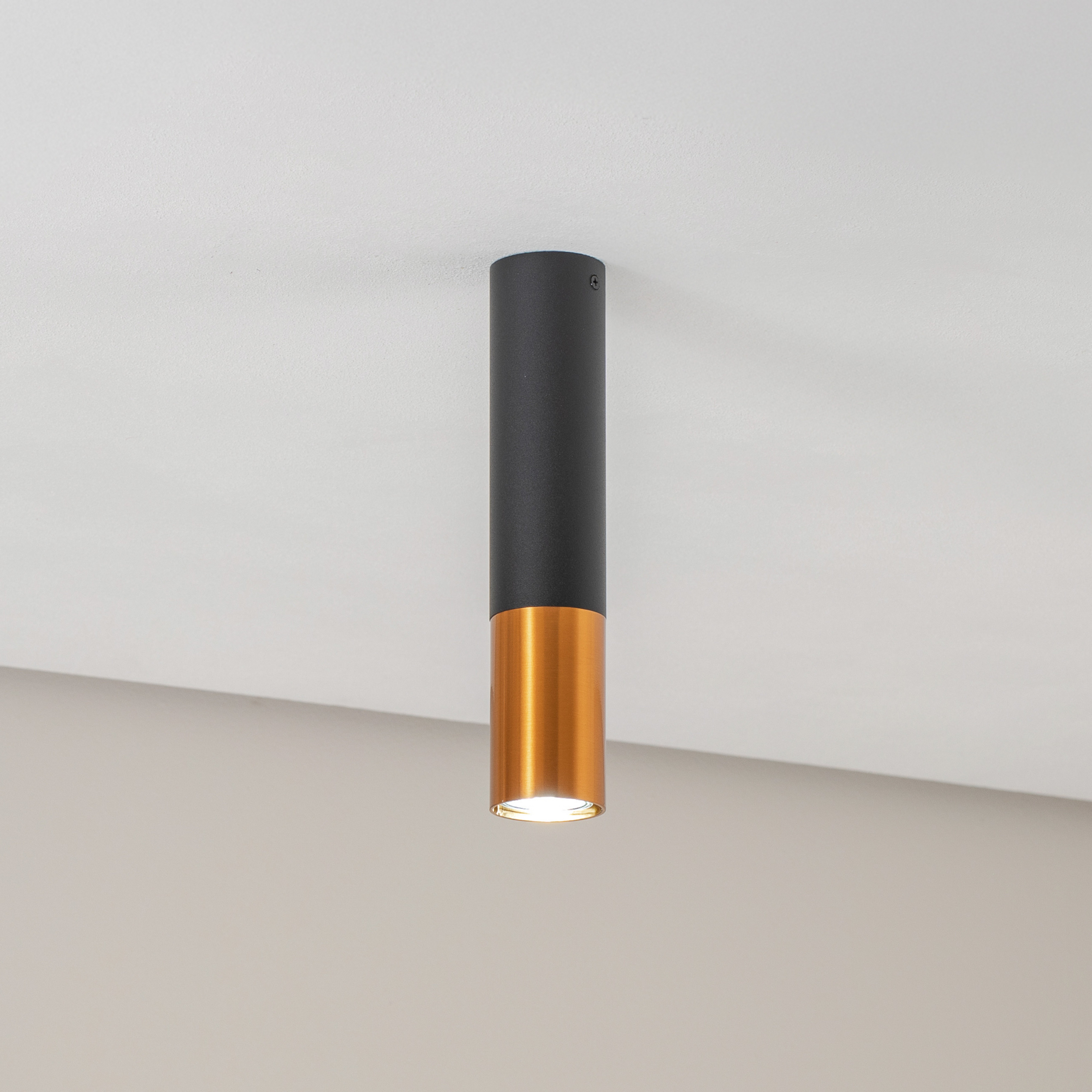 Euluna Thalassa Downlight 1-punktowa czarna/miedziana 29 cm