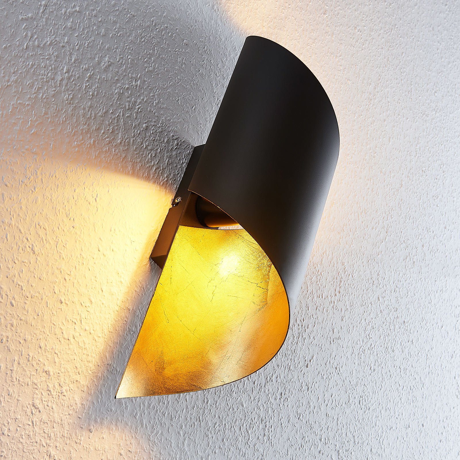Vanni Wandleuchte Black/Gold - Lindby